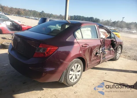 2012 Honda Civic Lx из США, поврежденный, VIN 19XFB2F59CE031522